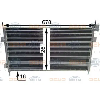 Condenseur, climatisation HELLA 8FC 351 344-311