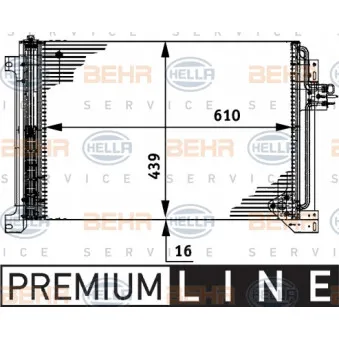 Condenseur, climatisation HELLA
