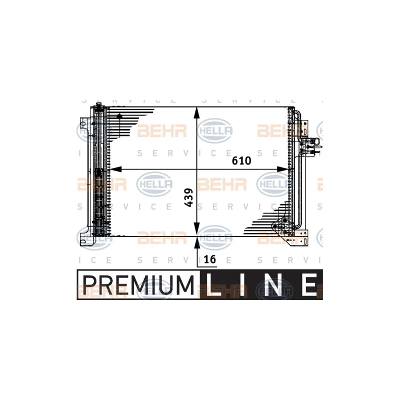 Condenseur, climatisation HELLA 8FC 351 317-631