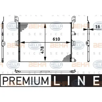 Condenseur, climatisation HELLA