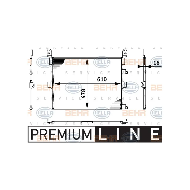 Condenseur, climatisation HELLA 8FC 351 317-661