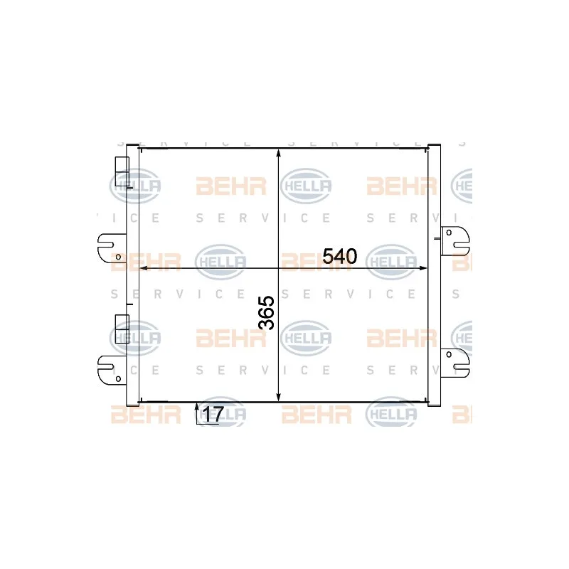 Condenseur, climatisation HELLA 8FC 351 309-071