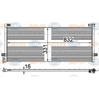 Condenseur, climatisation HELLA 8FC 351 345-031