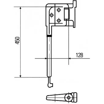 Fixation, rétroviseur extérieur HELLA