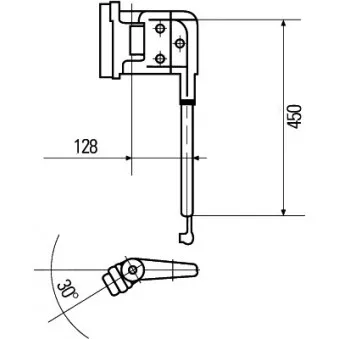 Fixation, rétroviseur extérieur HELLA