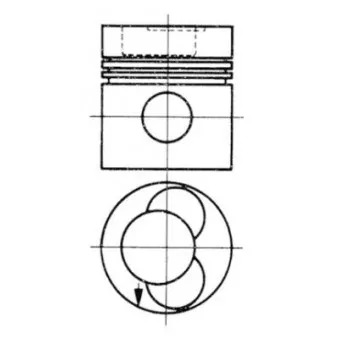 Kit de réparation, Piston/Chemise de cylindre KOLBENSCHMIDT 92581960