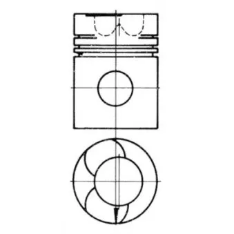 Kit de réparation, Piston/Chemise de cylindre KOLBENSCHMIDT 93250962