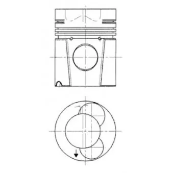 Kit de réparation, Piston/Chemise de cylindre KOLBENSCHMIDT 90545960