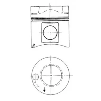 Kit de réparation, Piston/Chemise de cylindre KOLBENSCHMIDT 91467960