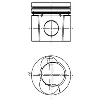 Kit de réparation, Piston/Chemise de cylindre KOLBENSCHMIDT 90850960