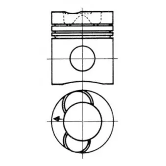 Kit de réparation, Piston/Chemise de cylindre KOLBENSCHMIDT 90733970