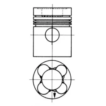 Kit de réparation, Piston/Chemise de cylindre KOLBENSCHMIDT 93568960