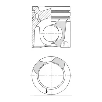 Kit de réparation, Piston/Chemise de cylindre KOLBENSCHMIDT 41162960