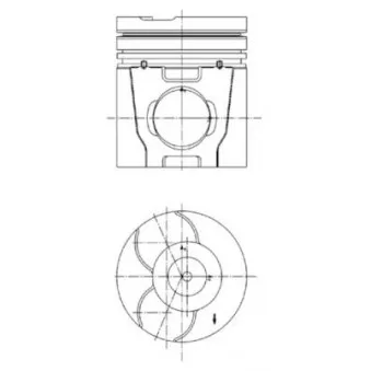 Kit de réparation, Piston/Chemise de cylindre KOLBENSCHMIDT 40050960