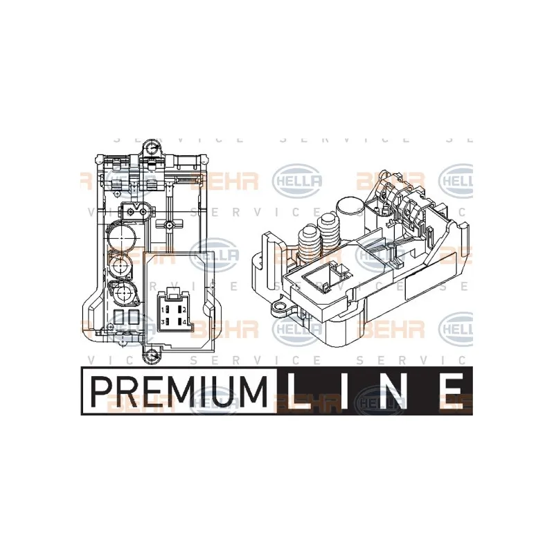 Régulateur, pulseur d'air habitacle HELLA 5HL 351 029-061
