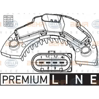 Régulateur, pulseur d'air habitacle HELLA