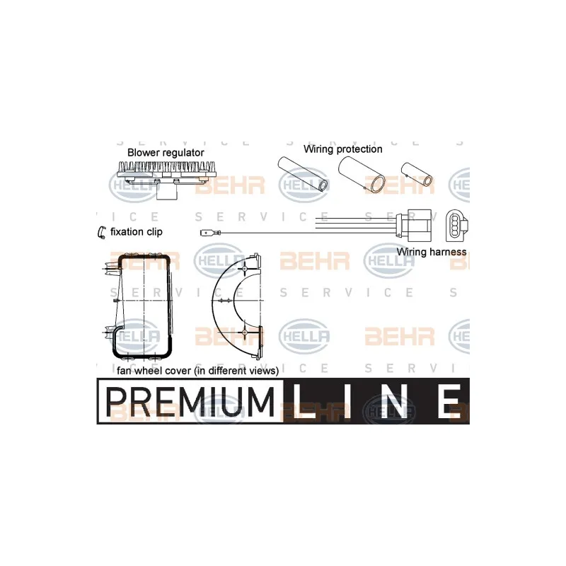 Régulateur, pulseur d'air habitacle HELLA 5HL 351 320-801