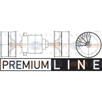 Pulseur d'air habitacle HELLA