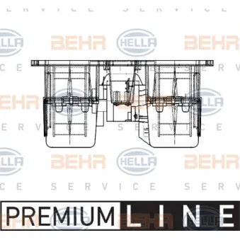 Pulseur d'air habitacle HELLA 8EW 009 157-531