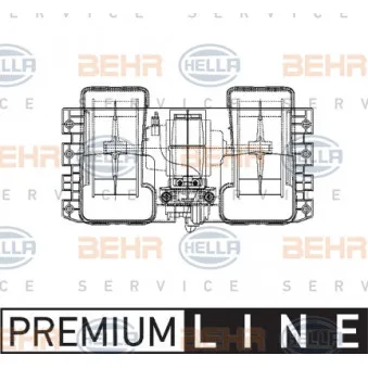 Pulseur d'air habitacle HELLA 8EW 009 158-151