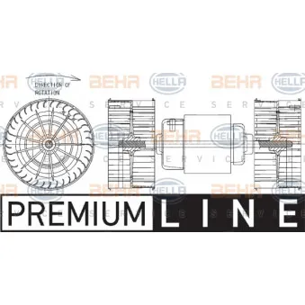 Pulseur d'air habitacle HELLA