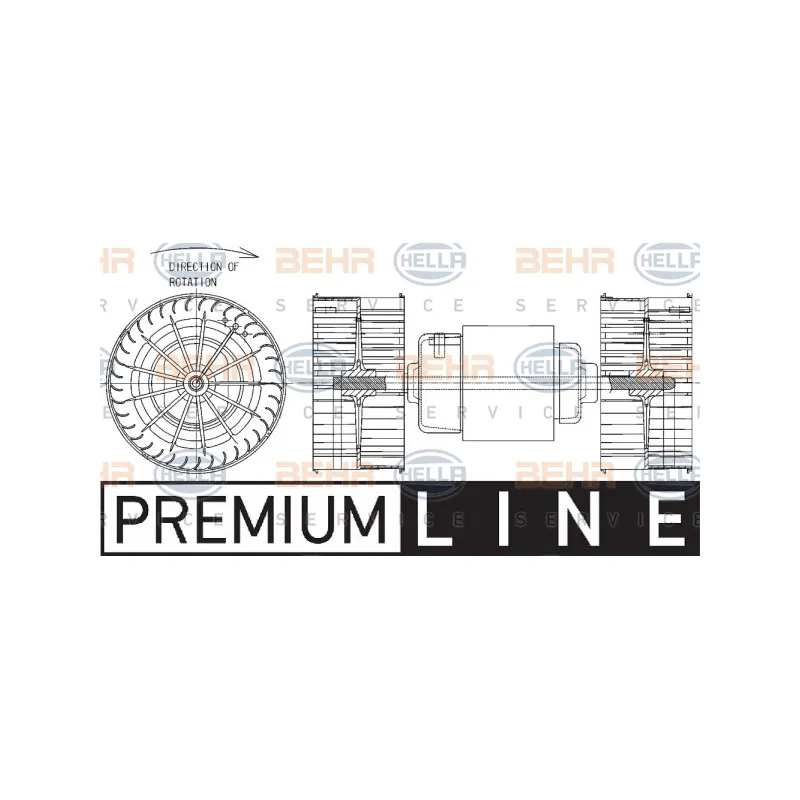 Pulseur d'air habitacle HELLA 8EW 351 043-381