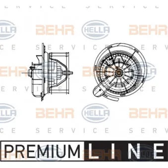 Pulseur d'air habitacle HELLA
