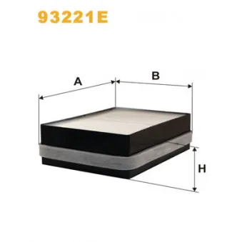 Filtre, air de l'habitacle WIX FILTERS 93221E