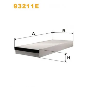 Filtre, air de l'habitacle WIX FILTERS 93211E
