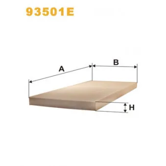 Filtre, air de l'habitacle WIX FILTERS 93501E
