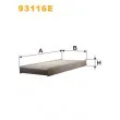 Filtre, air de l'habitacle WIX FILTERS 93116E - Visuel 1