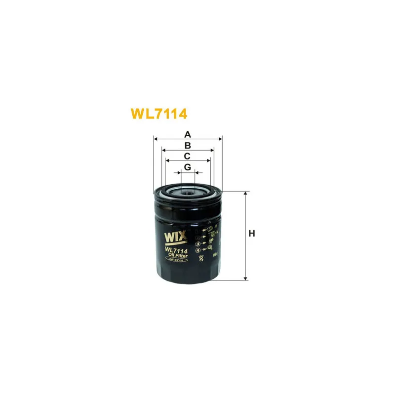 Filtre à huile WIX FILTERS WL7114