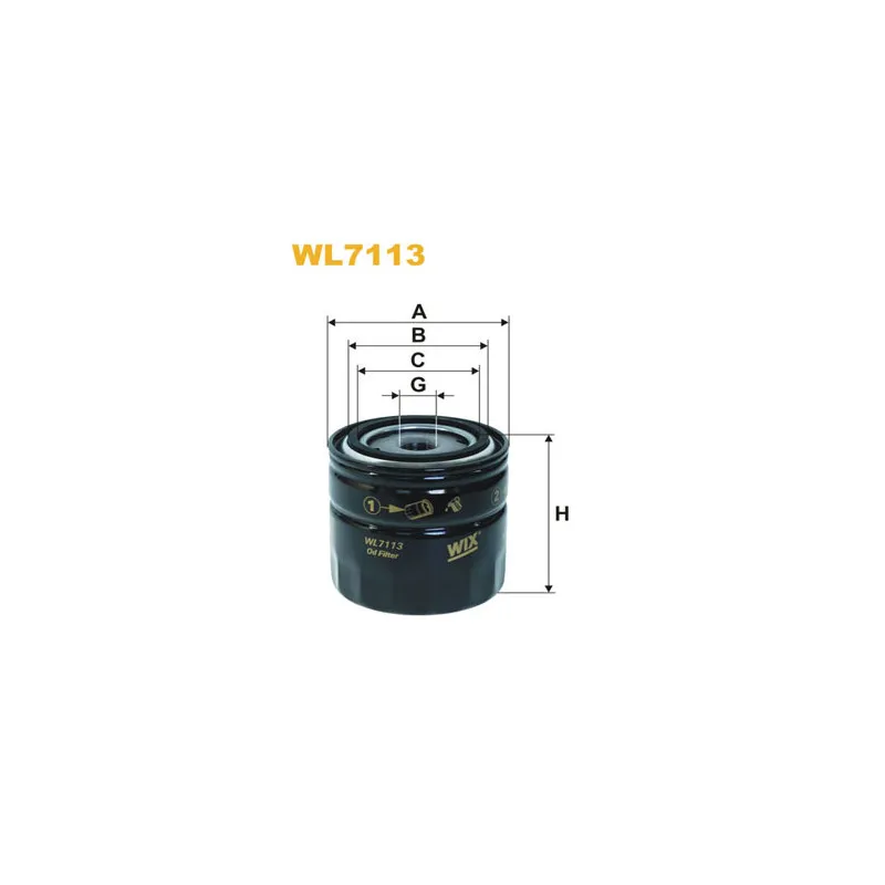 Filtre à huile WIX FILTERS WL7113
