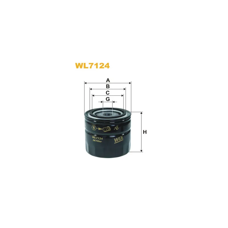 Filtre à huile WIX FILTERS WL7124