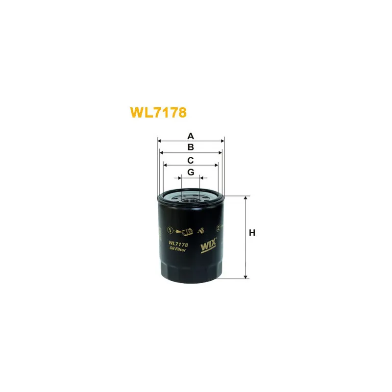 Filtre à huile WIX FILTERS WL7178