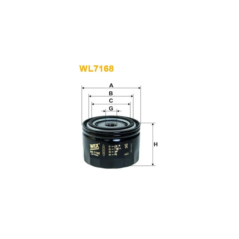 Filtre à huile WIX FILTERS WL7168