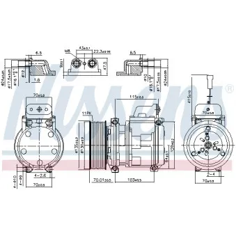 Compresseur, climatisation NISSENS
