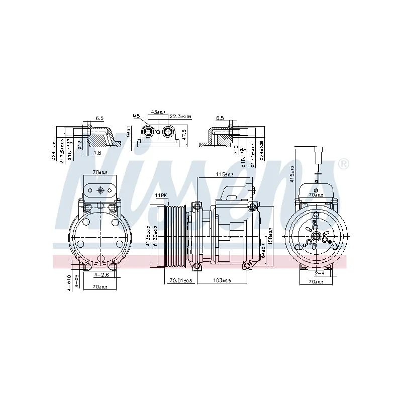 Compresseur, climatisation NISSENS 890331