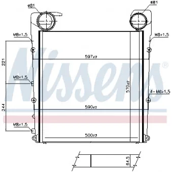 Intercooler, échangeur NISSENS