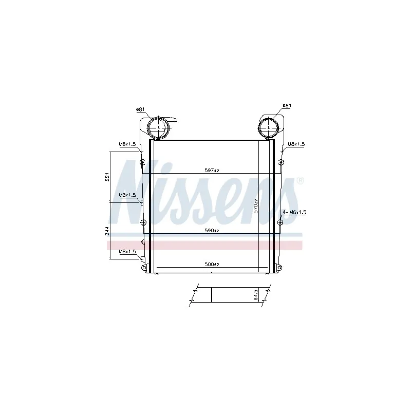 Intercooler, échangeur NISSENS 961552