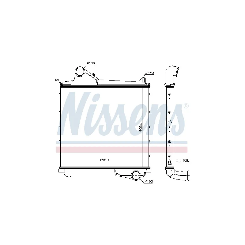 Intercooler, échangeur NISSENS 961555