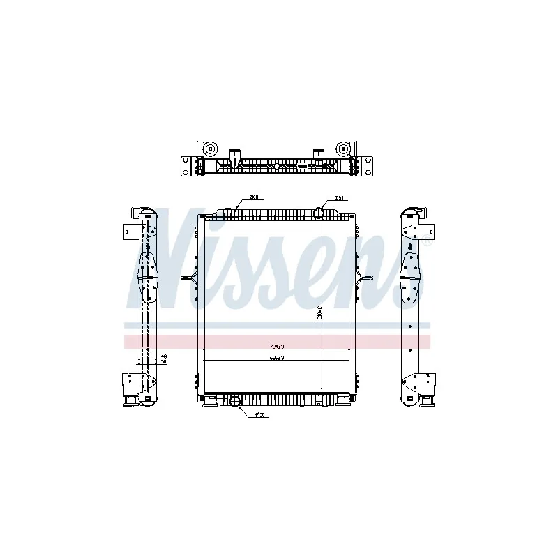 Radiateur, refroidissement du moteur NISSENS 637878