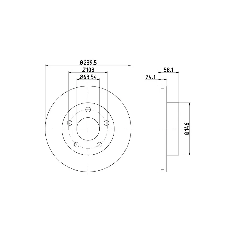 Jeu de 2 disques de frein avant MINTEX MDC461
