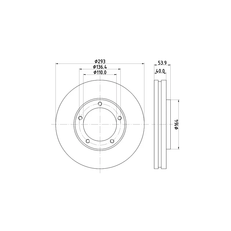 Jeu de 2 disques de frein avant MINTEX MDC2735