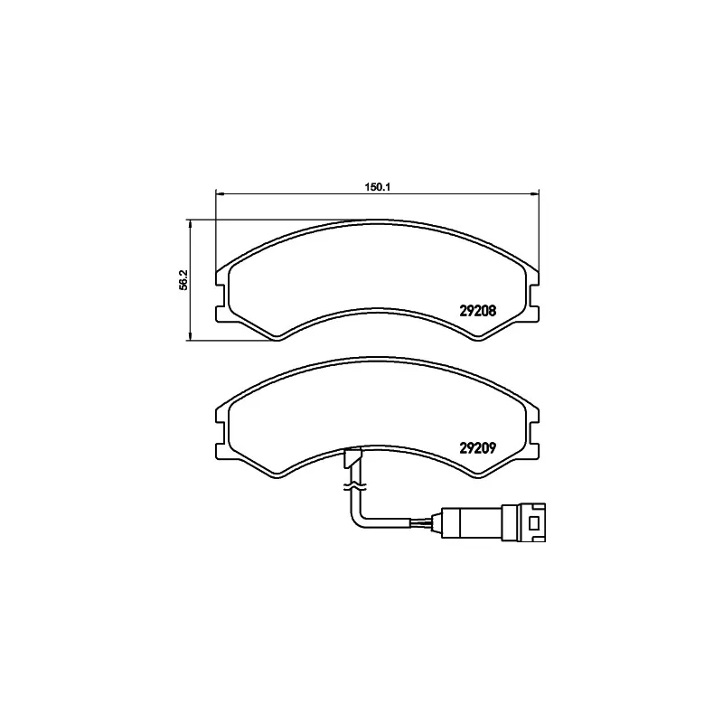 Jeu de 4 plaquettes de frein avant MINTEX MDB3744