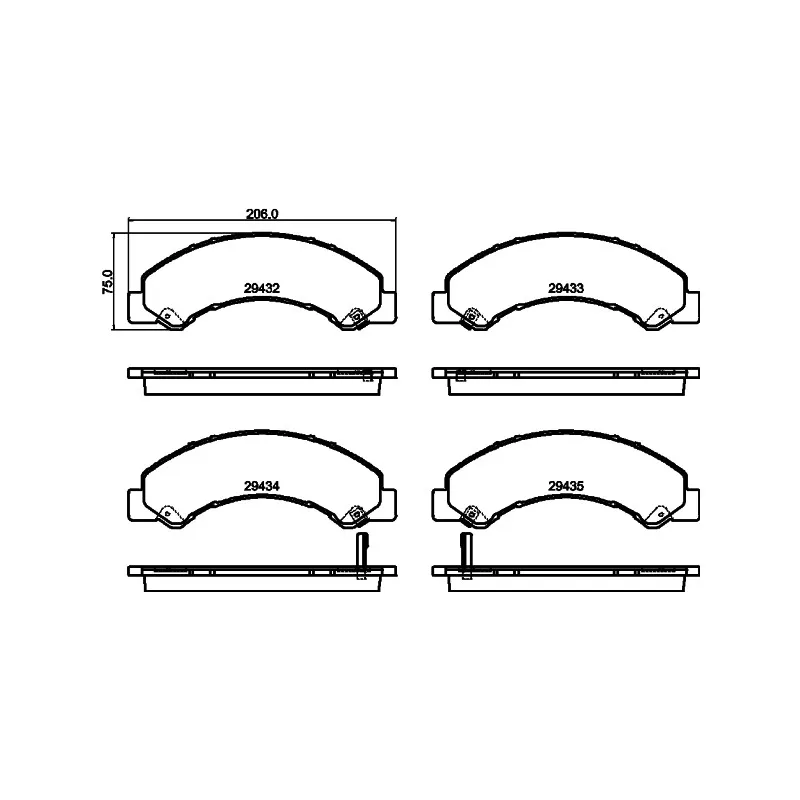Jeu de 4 plaquettes de frein avant MINTEX MDB4120