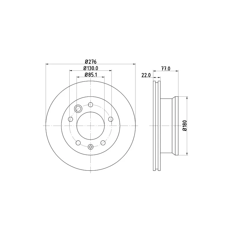 Jeu de 2 disques de frein avant MINTEX MDC1037C