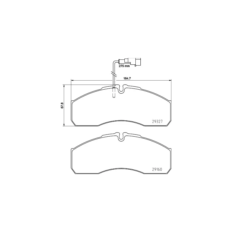 Jeu de 4 plaquettes de frein avant MINTEX MDB3205