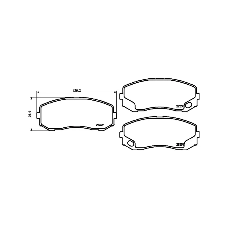 Jeu de 4 plaquettes de frein avant MINTEX MDB2988