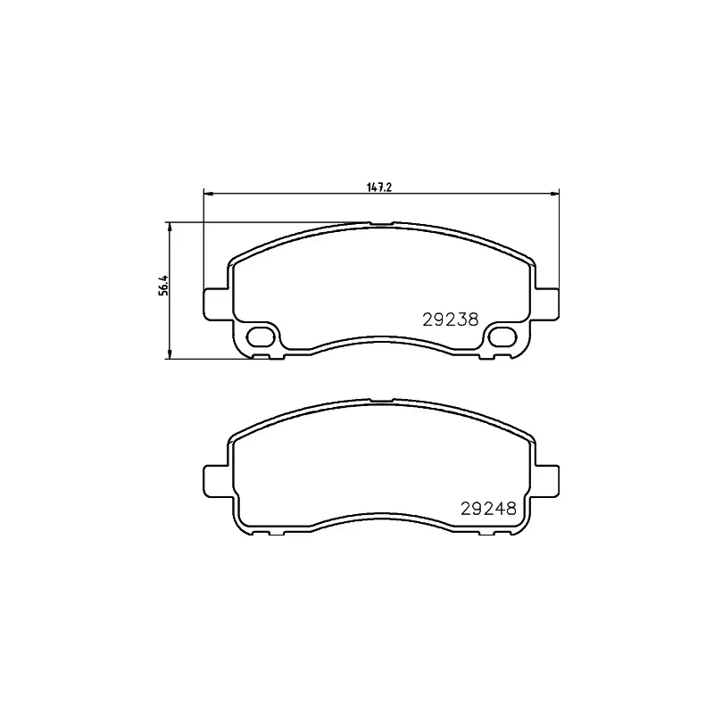 Jeu de 4 plaquettes de frein arrière MINTEX MDB2991